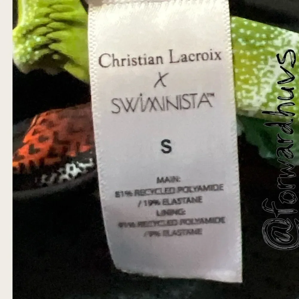 Swiminista x Christian Lacroix Manaos Black Cheer Top Fearless Bottom S